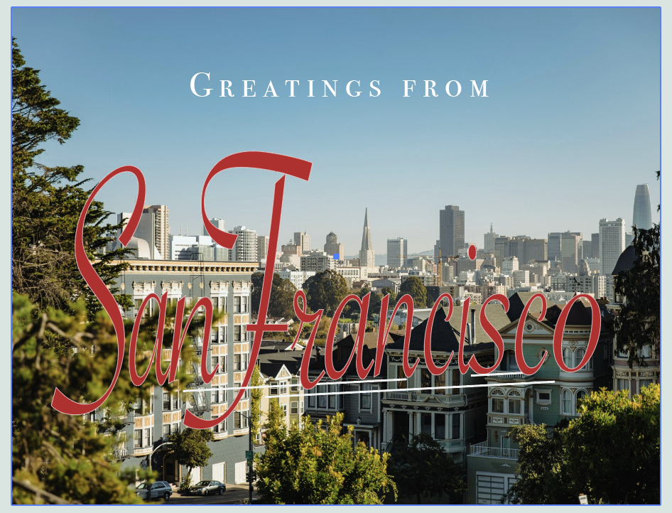 Greetings from San Francisco postcard