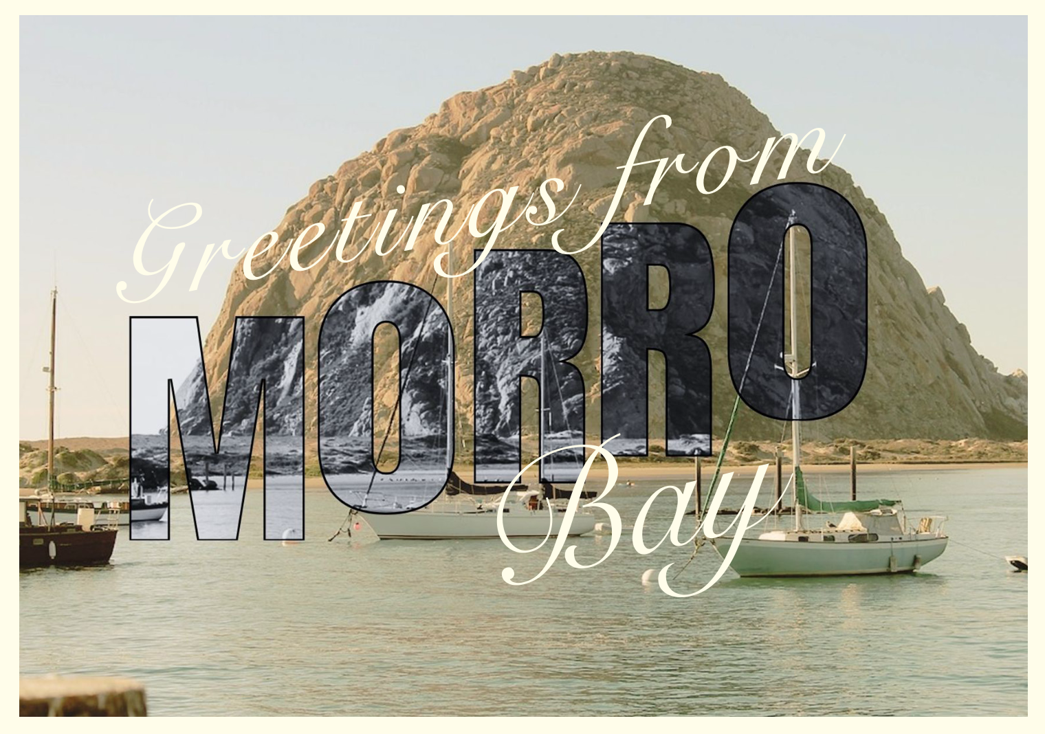 Greetings from Morro Bay postcard