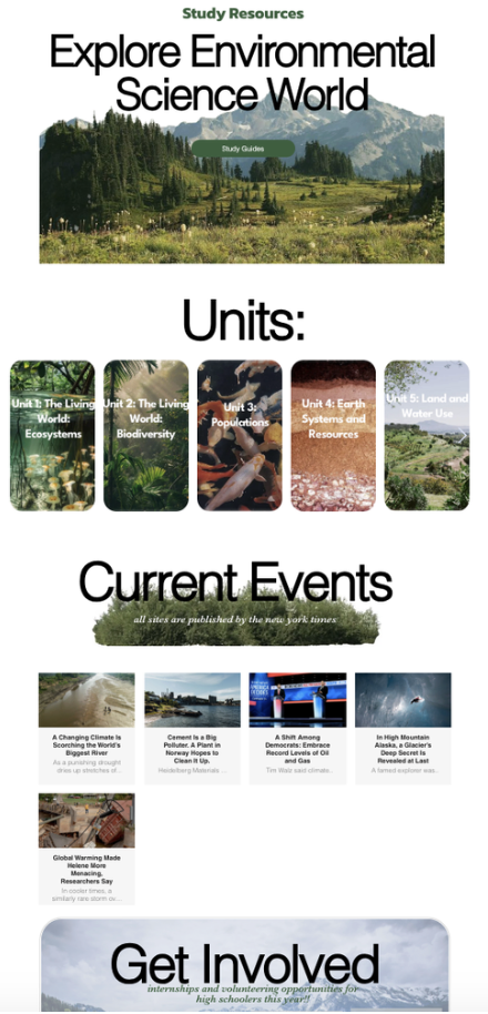 Environmental Science World website screenshot